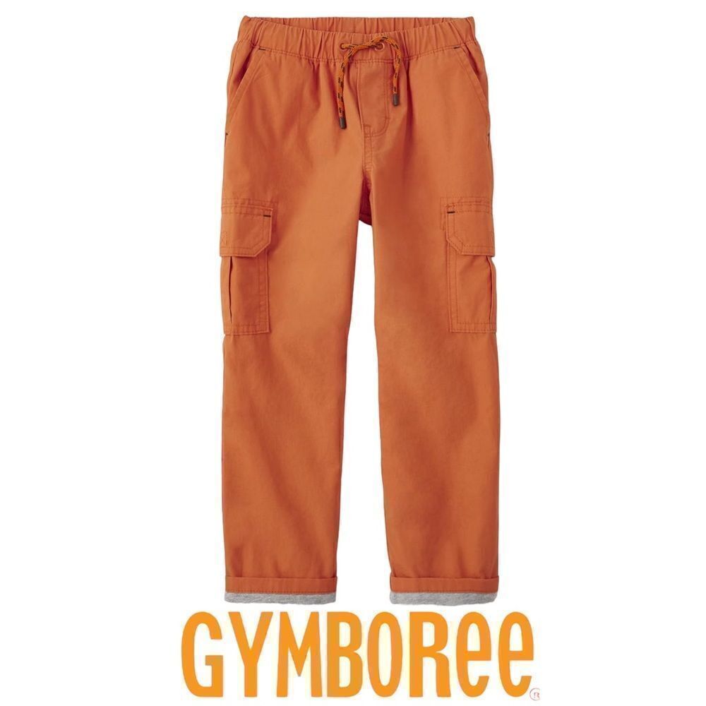 GYMBOREE | Orange | WOVEN PULL ON LINED CARGO PANTS